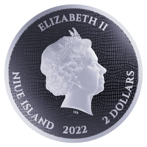 2022 $2 Welsh Dragon - Heraldic Series 1oz .9999 Silver Niue Coin - Image 2