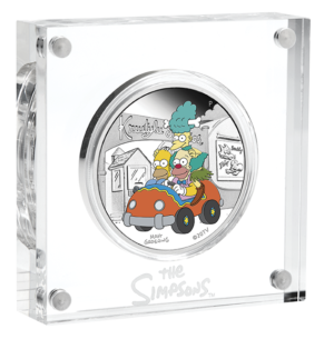 2022 $1 The Simpsons - Krusty Lu Studios 1oz Silver Proof Coloured Tuvalu Coin