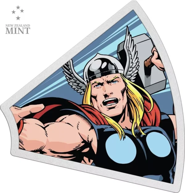 2023 $2 Marvel Avengers 60th Ann. Thor 1oz Silver Colorized Proof Coin