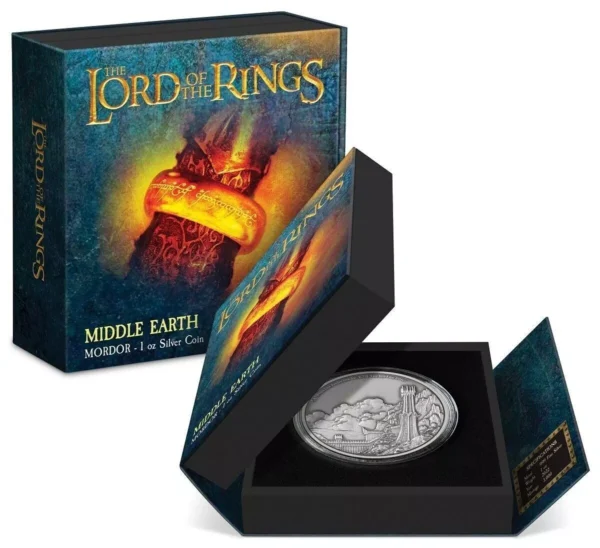 2023 $2 Mordor Middle Earth 1oz Silver Coin - Image 3