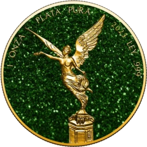 2023 Emerald Precious Gemstones Libertad 1oz Silver Coin