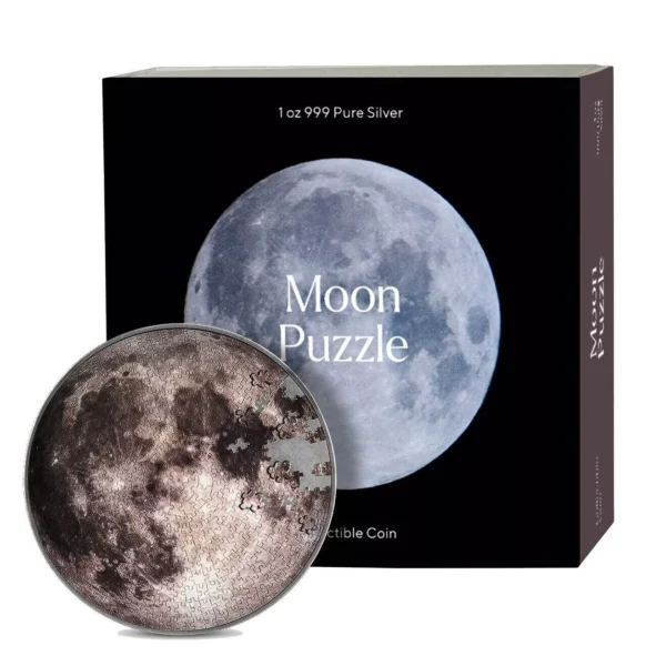 2023 Moon Puzzle 1oz Silver & 4.5oz Copper Coin