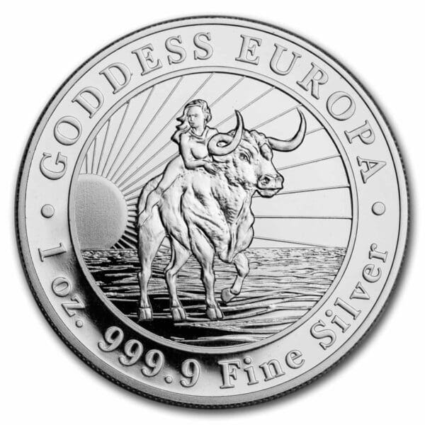 2023 Goddess Europa 5000 Francs CFA 1oz Silver Tokelau Coin