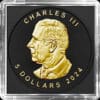 2024 $5 Canada Maple Leaf Charles III Gold & Black Platinum 1oz Silver Coin - Image 4