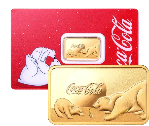 2024 PAMP Suisse Coca-Cola Polar Bear 5g Gold Bar in Card