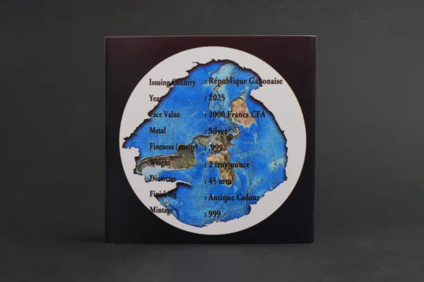 2025 Flat Earth 2oz High Relief Silver Coin - Image 6