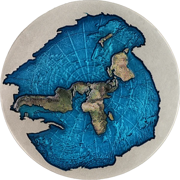 2025 Flat Earth 2oz High Relief Silver Coin - Image 4
