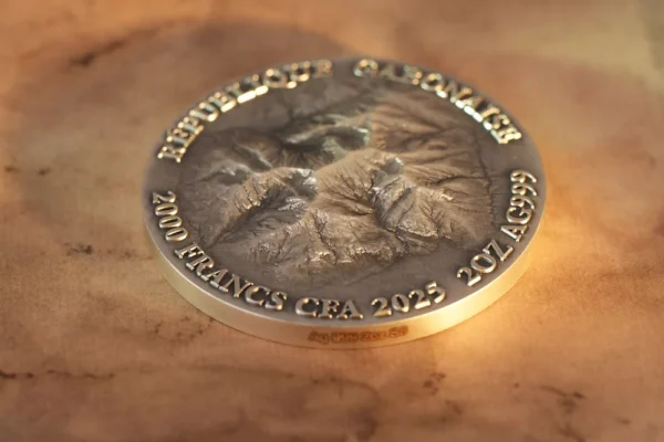 2025 Flat Earth 2oz High Relief Silver Coin - Image 3