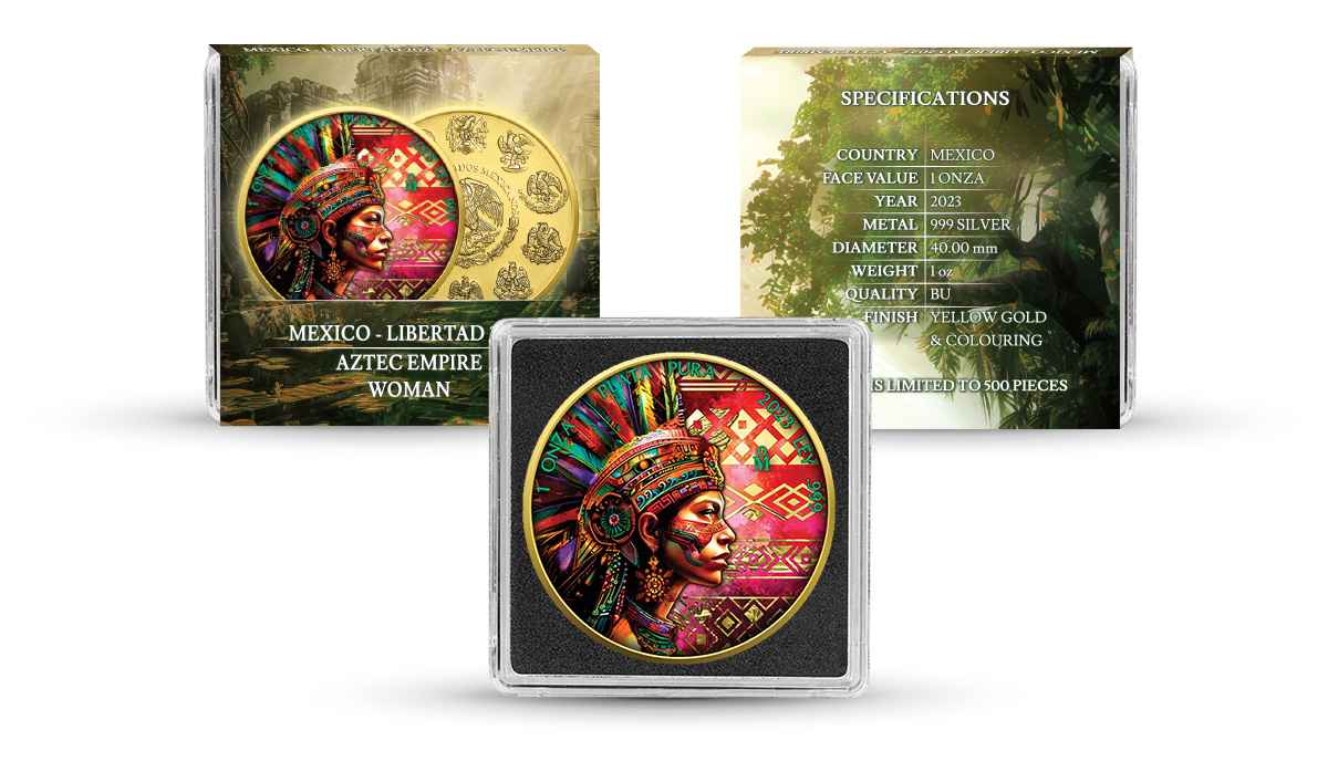 2023 Aztec Women - Aztec Empire Series 1oz Silver Libertad Coin - Image 5