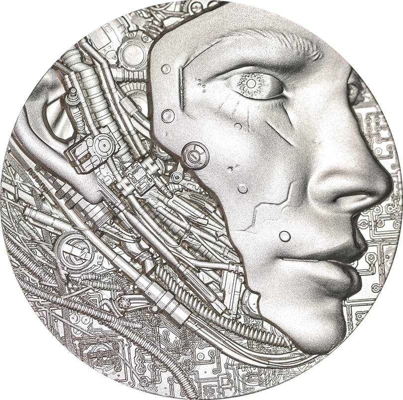 2024 2,000 Francs CFA Future With AI 2oz Silver Ultra High Relief Coin