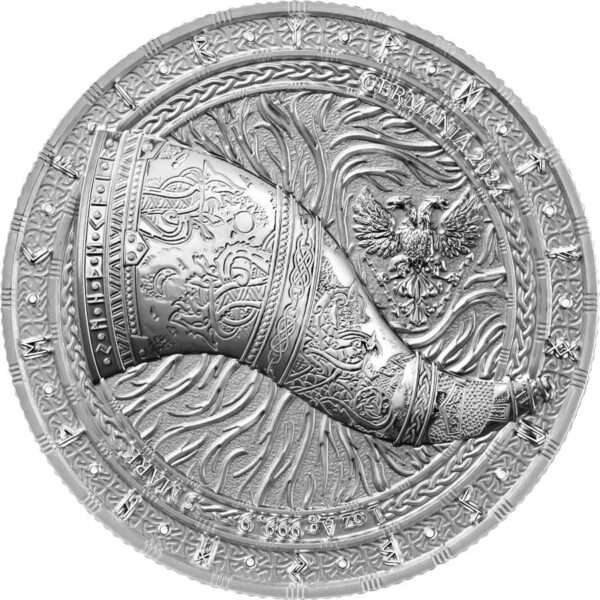 2024 Artefacts: Gjallarhorn 1oz Silver BU Coin - Image 2