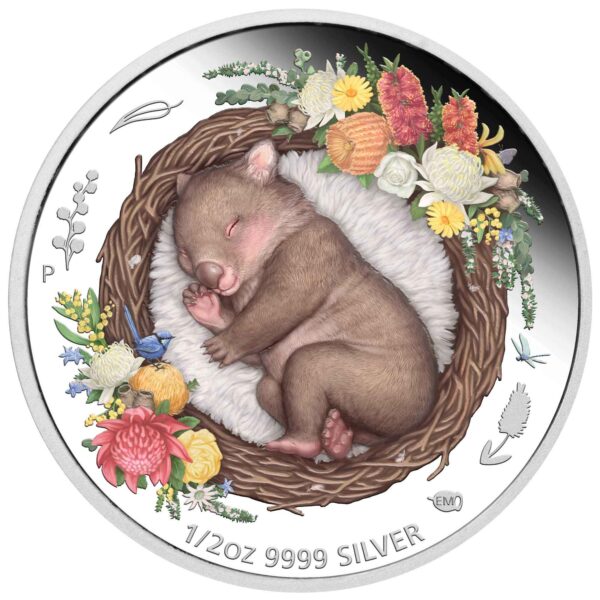 2021 50c Dreaming Down Under Wombat 1/2oz Silver Proof Coin