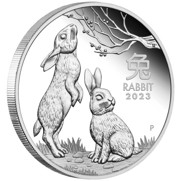 2023 $1 Australian Lunar Series III Year of the Rabbit 1oz Silver Proof Coin - Image 2