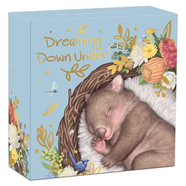 2021 50c Dreaming Down Under Wombat 1/2oz Silver Proof Coin - Image 4