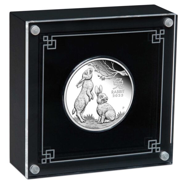 2023 $1 Australian Lunar Series III Year of the Rabbit 1oz Silver Proof Coin - Image 3