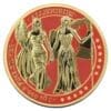 2019 5 Marks Allegories Germania & Columbia 1oz Silver Space Red Gilded Coin