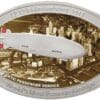 2017 Famous Airships. LZ 129 Hindenburg Silver Plated Zinc Coin