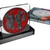 2019 5 Marks Allegories Germania & Columbia 1oz Silver Space Red Ruthenium Coin - Image 3