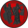 2019 5 Marks Allegories Germania & Columbia 1oz Silver Space Red Ruthenium Coin