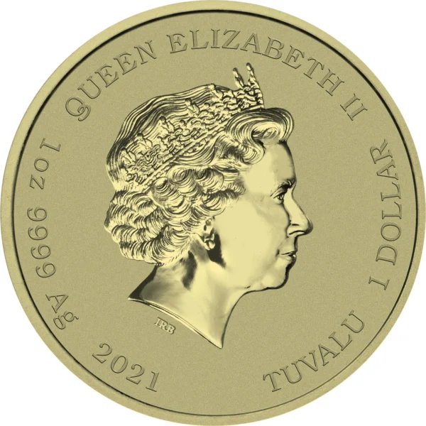 2021 $1 Marge & Maggie Day Coloured & Gilded 1oz Silver Coin - Image 2