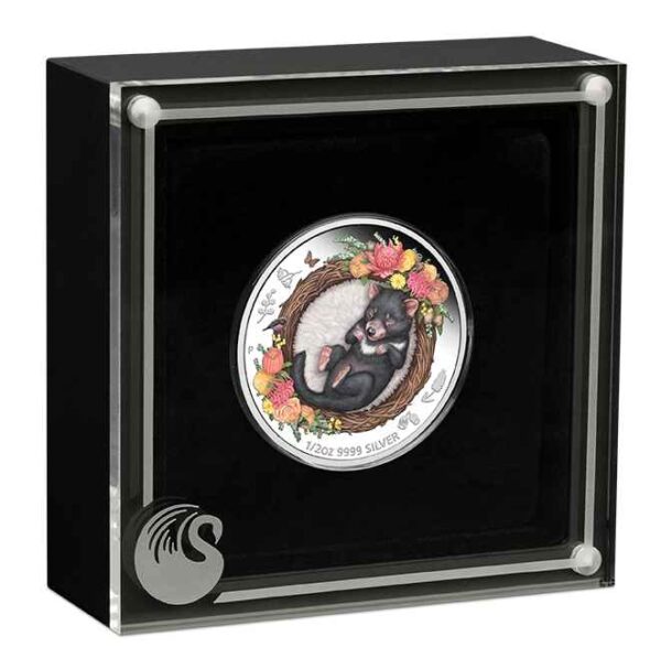 2021 50c Dreaming Down Under Tasmanian Devil 1/2oz Silver Proof Coin - Image 3