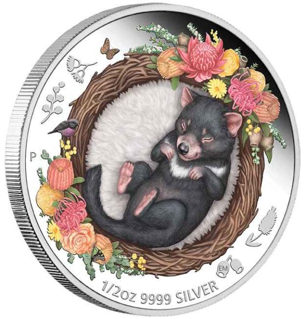 2021 50c Dreaming Down Under Tasmanian Devil 1/2oz Silver Proof Coin - Image 2