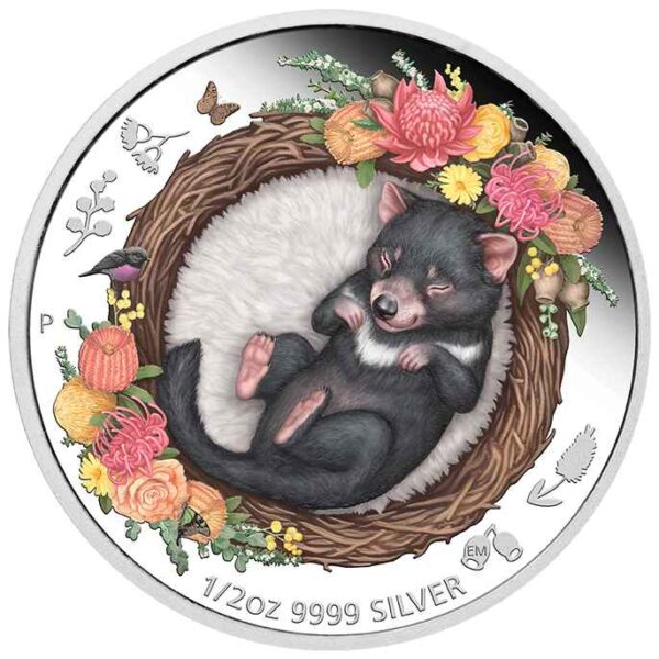 2021 50c Dreaming Down Under Tasmanian Devil 1/2oz Silver Proof Coin