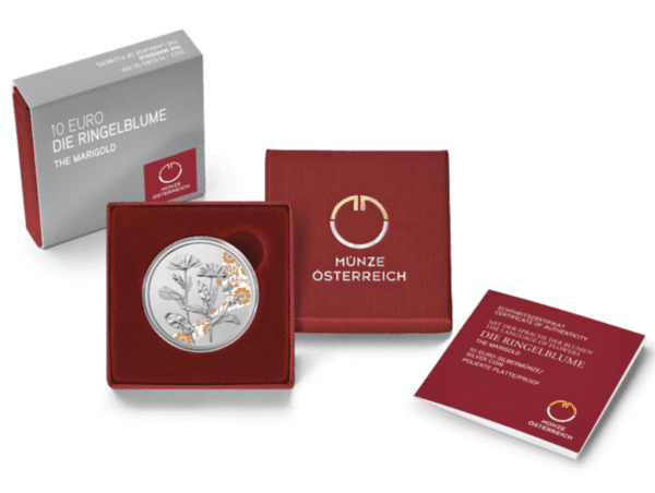2022 €10 The Language of Flowers - The Marigold 1/2oz Silver Coin - Image 3