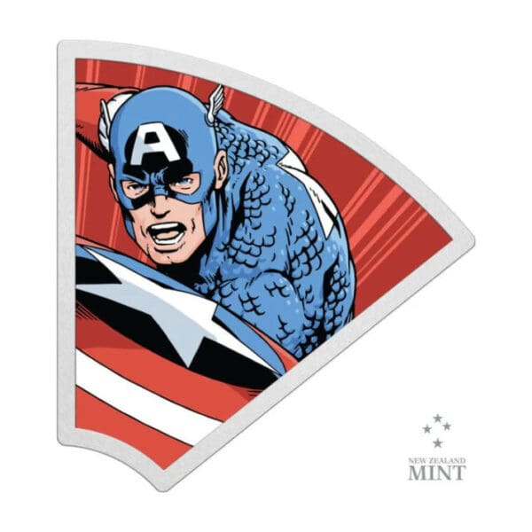 2023 $2 Marvel Avengers 60th Anniversary Captain America 1oz Silver Coin