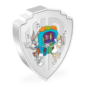 2023 $5 Warner Bros 100 Yrs Looney Tunes Mashup Flintstones 2oz Silver Coin