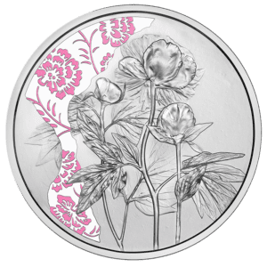 2024 €10 Language of Flowers Series - Peony 1/2oz Silver Coin