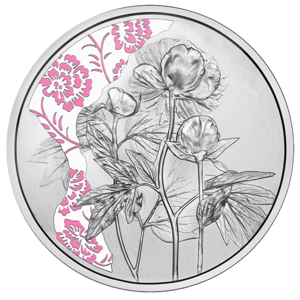 2024 €10 Language of Flowers Series - Peony 1/2oz Silver Coin