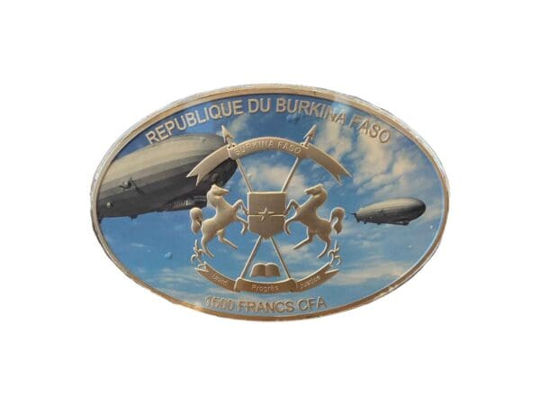 2017 Famous Airships. LZ 129 Hindenburg Silver Plated Zinc Coin - Image 5