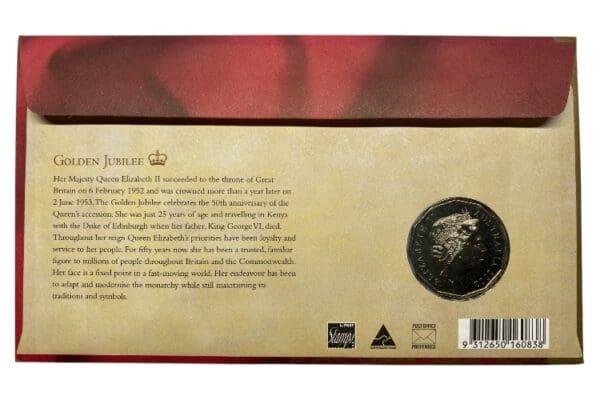 2002 50c QEII Accession Golden Jubilee PNC - Image 2