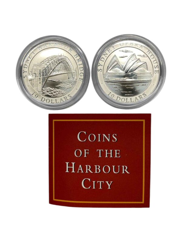 1997 $10 Coins of the Harbour City Sydney Two Fine Silver Coin Set