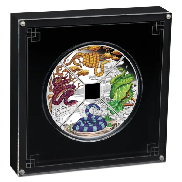2025 Snake Quadrant Chinese Lunar Year 1oz Silver 4 Coin Set - Image 5