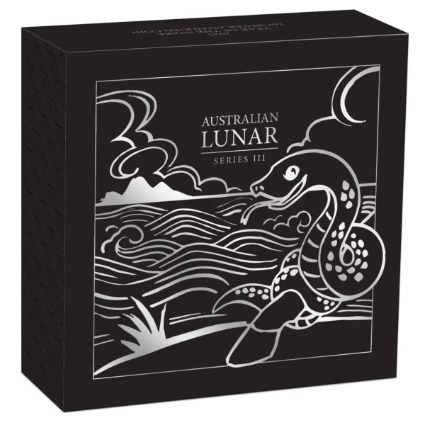2025 $2 Year of the Snake Australian Lunar Series III 2oz Silver Antiqued Coin - Image 5