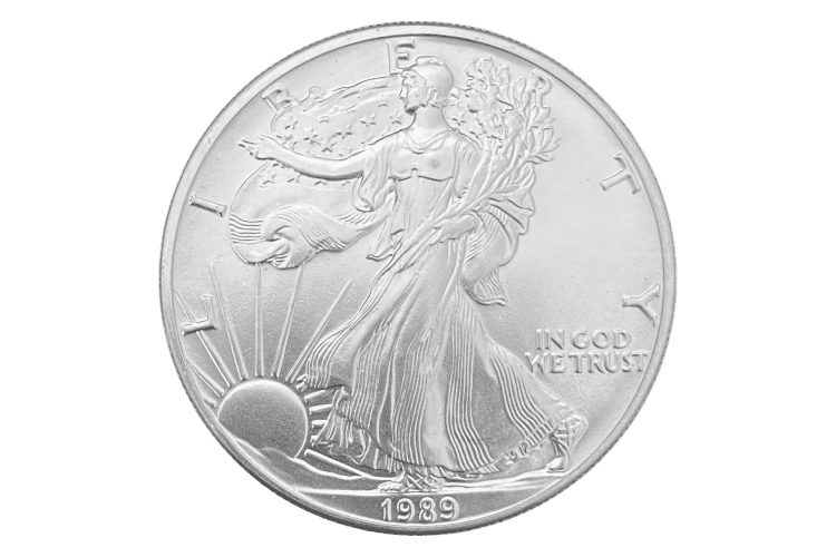 1989 $1 American 1oz Silver Eagle UNC Coin