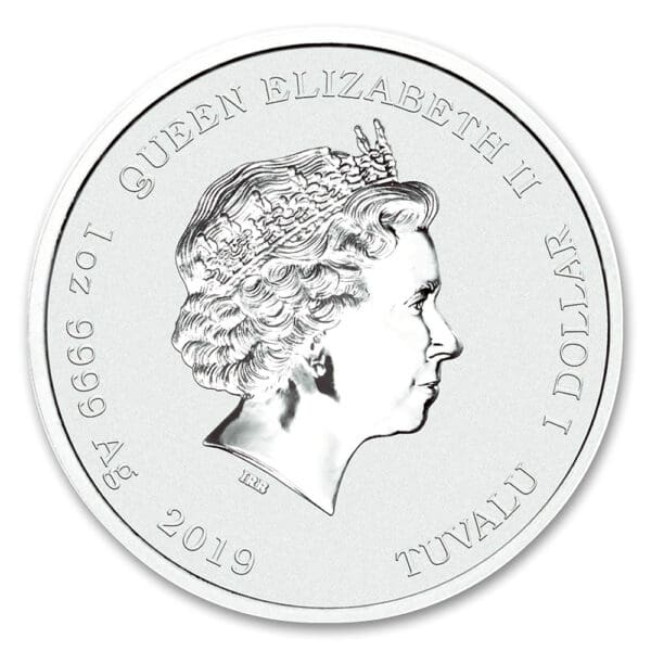 2019 $1 Hulk™ Marvel Series Tuvalu 1oz Silver BU Carded Coin - Image 3