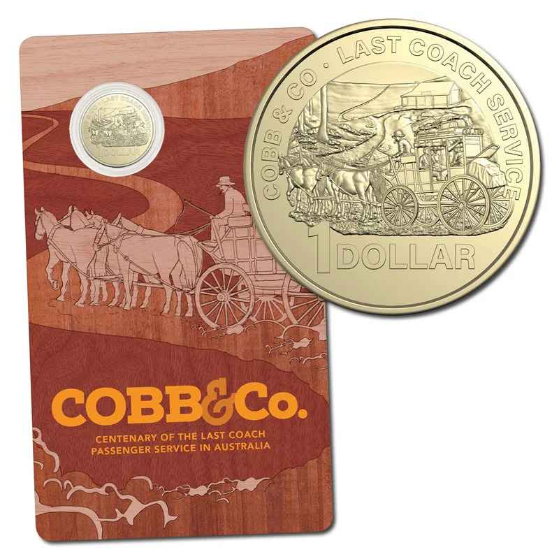 2024 $1 Centenary of Cobb & Co Last Coach Coloured Carded Coin