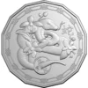 2024 50c Year of the Dragon Tetradecagon UNC Coloured Carded Coin - Image 2