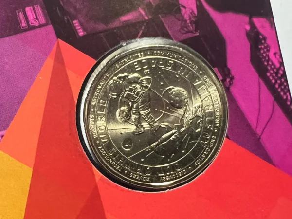 2024 $1 Out of this World - Australia in Space - 'A' Counterstamp Carded 5 x Coins - Image 2