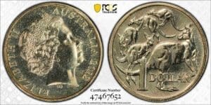 MS66 2012 $1 Mob Of Roos Australian PCGS Coin