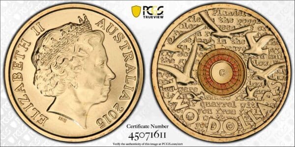 MS67 2015-C $2 Flanders Fields Remembrance Day C Mint Mark Coin