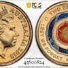 MS67 2018 $2 Eternal Flame Lest We Forget Coloured Australian Coin