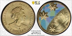 MS67 2022 $1 Great Crux X Australian Coin Hunt Coloured Coin