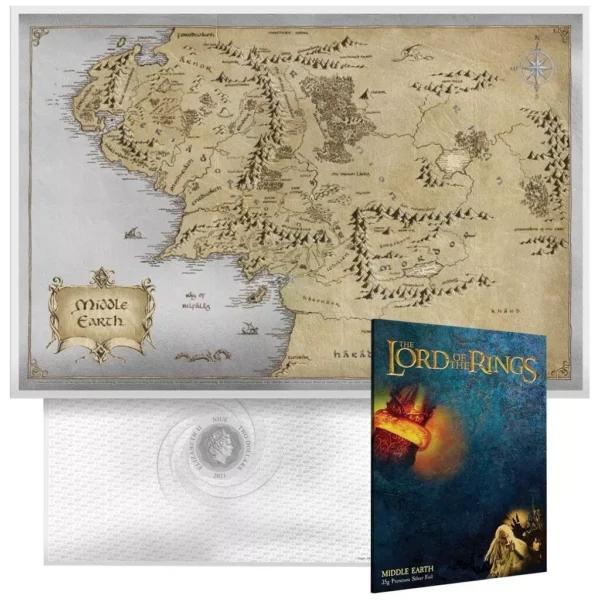 The Lord Of The Rings - Middle Earth 35g Premium Silver Foil - Cracked Case