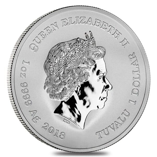 2018 $1 Thor™ Marvel Series Tuvalu 1oz Silver BU Carded Coin - Image 3