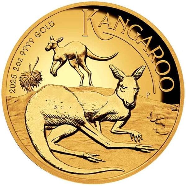 2025 Australian Kangaroo 2oz Gold Proof High Relief Coin