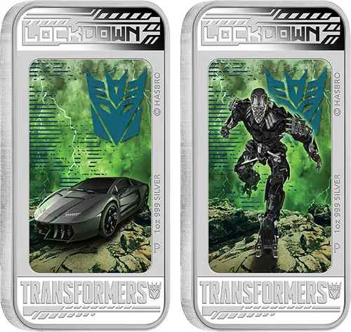 2014 $1 Transformers 4 Lockdown Lenticular 1oz Silver Coin